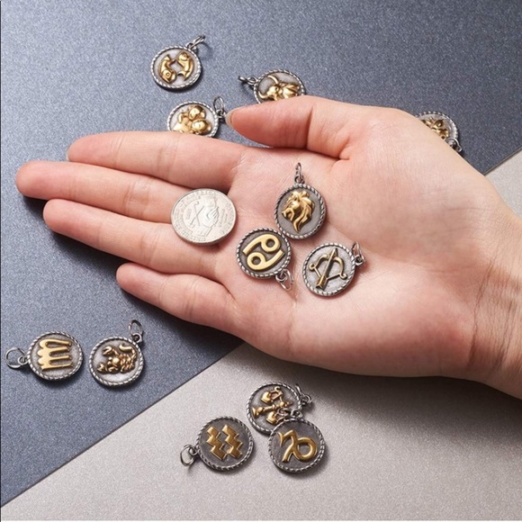 ♍️ VIRGO zodiac sign gold & silver stainless steel wrap around necklace - Picture 5 of 11